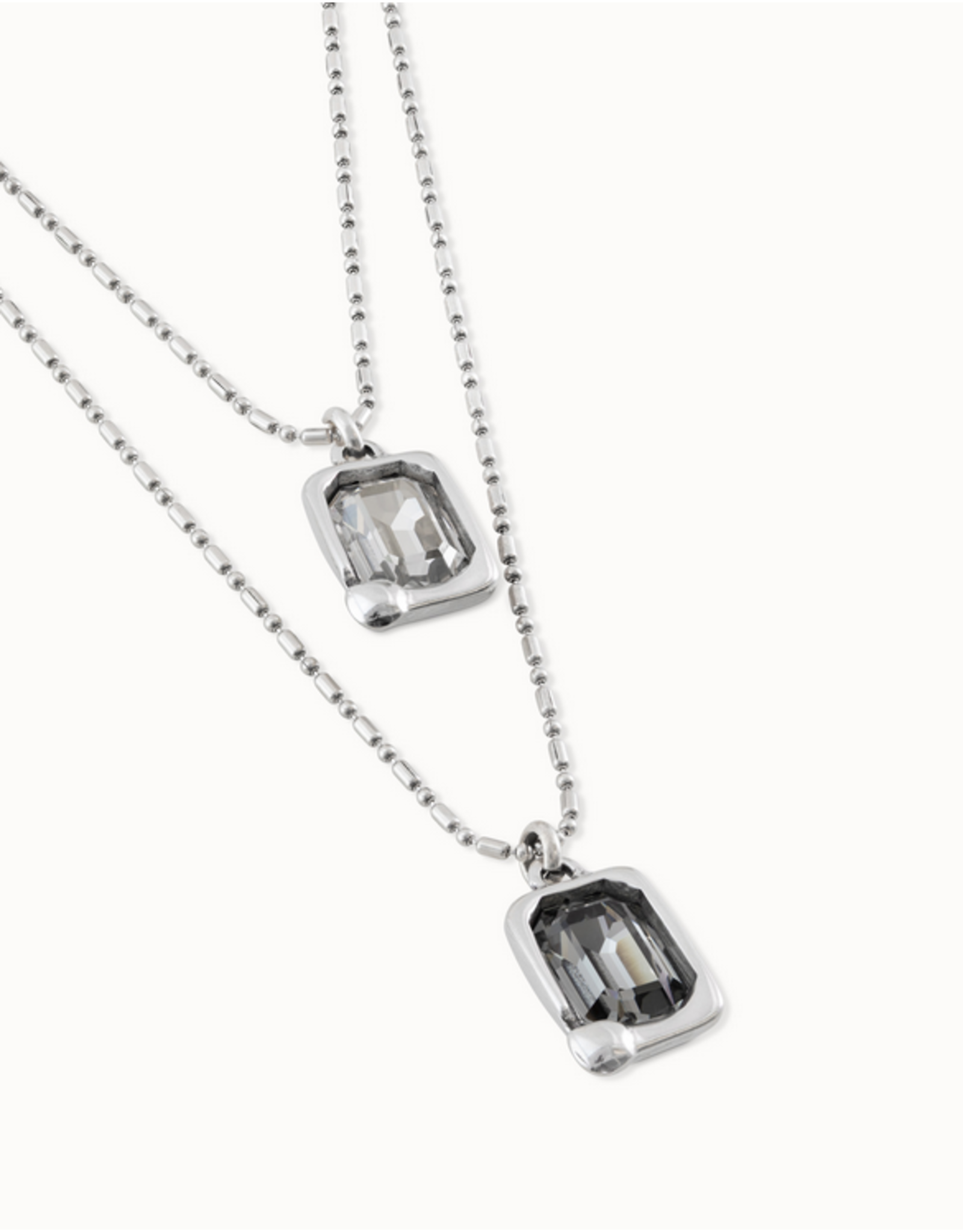 Uno de 50 Uno COL1825MCLMTL0U Marvelous Double Crystal Necklace,