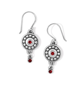 Brighton Brighton JA886G Pebble Medali Dot Garnet French Wire Earrings