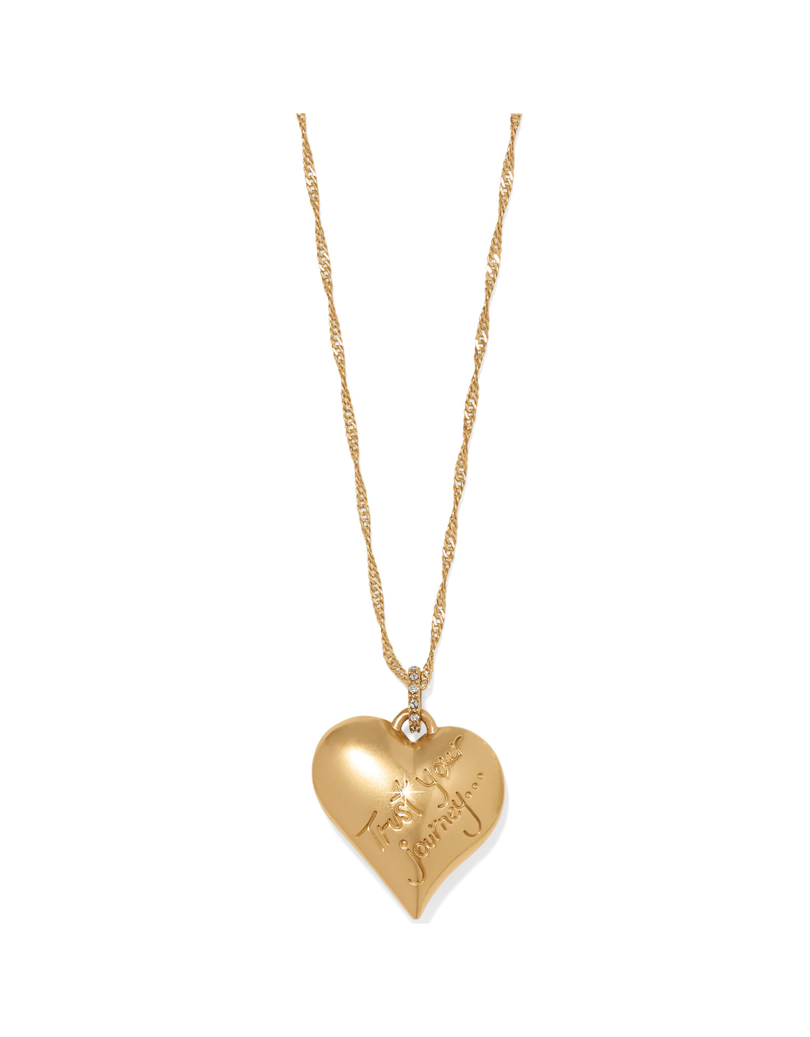 Brighton Brighton JM7490 Trust Your Journey Gold Heart Necklace