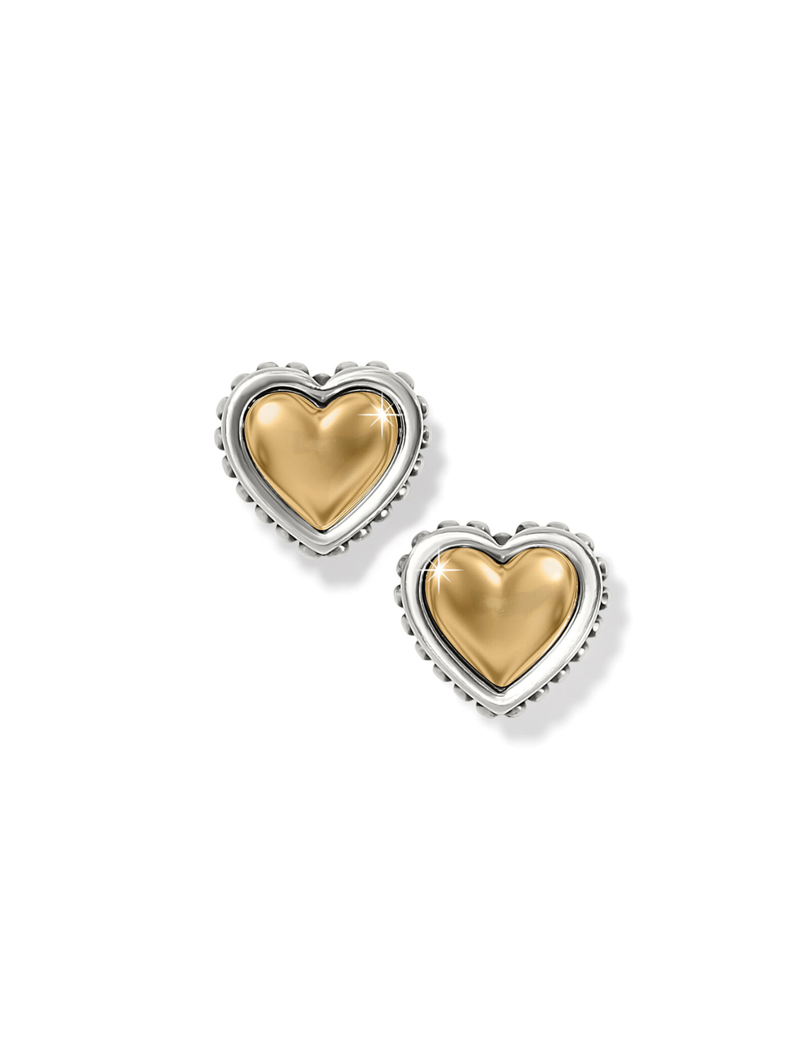 Brighton Brighton JA9920 Pretty Tough Two Tone Petite Heart Post Earrings