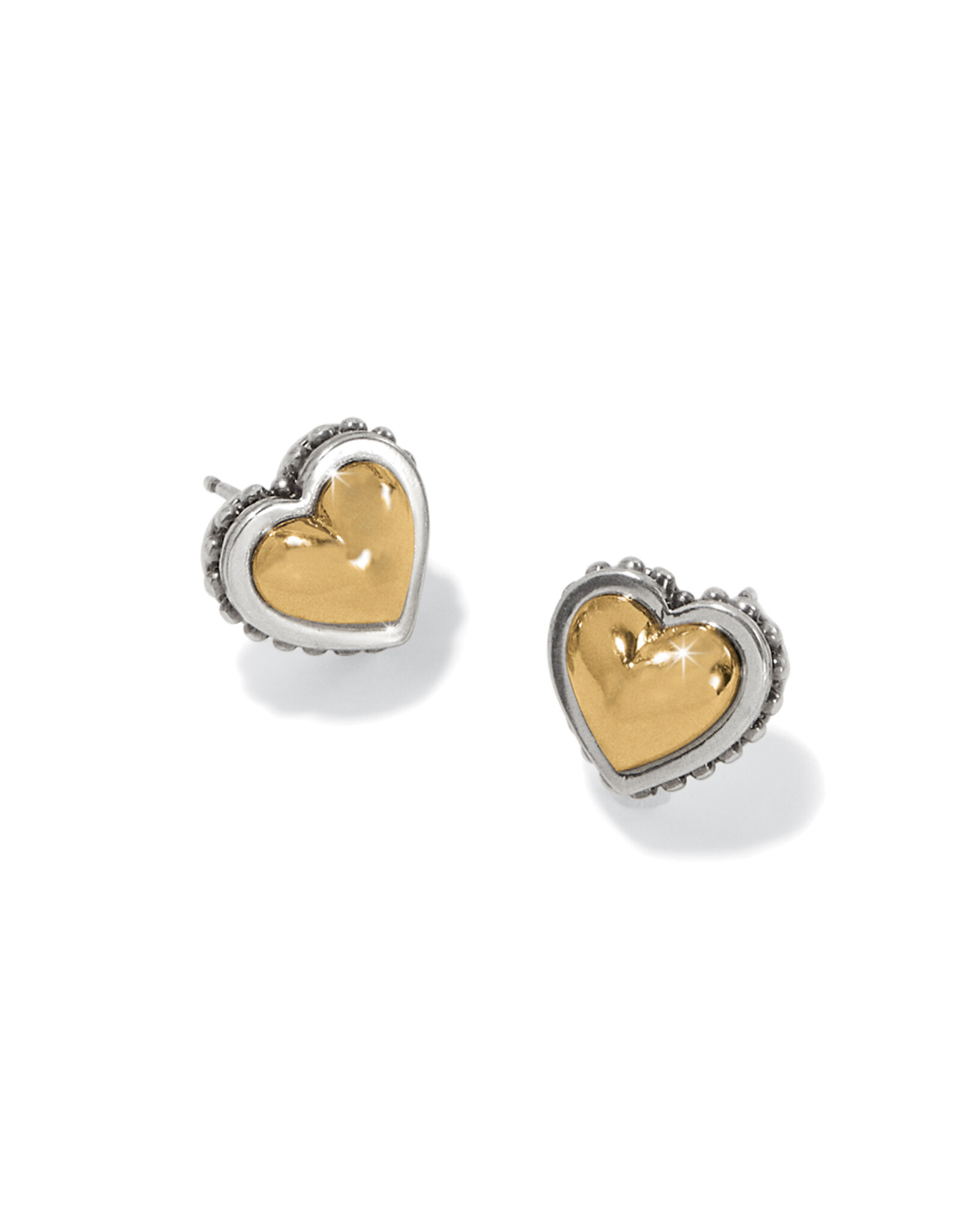 Brighton Brighton JA9920 Pretty Tough Two Tone Petite Heart Post Earrings