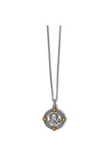 Brighton Brighton JM7501 Madonna and Child Two Tone Necklace Brighton Brighton JM7501 Madonna and Child Two Tone Necklace