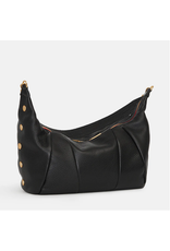 Hammitt Hammitt Morgan Black Brushed Gold Red Zipper 16454