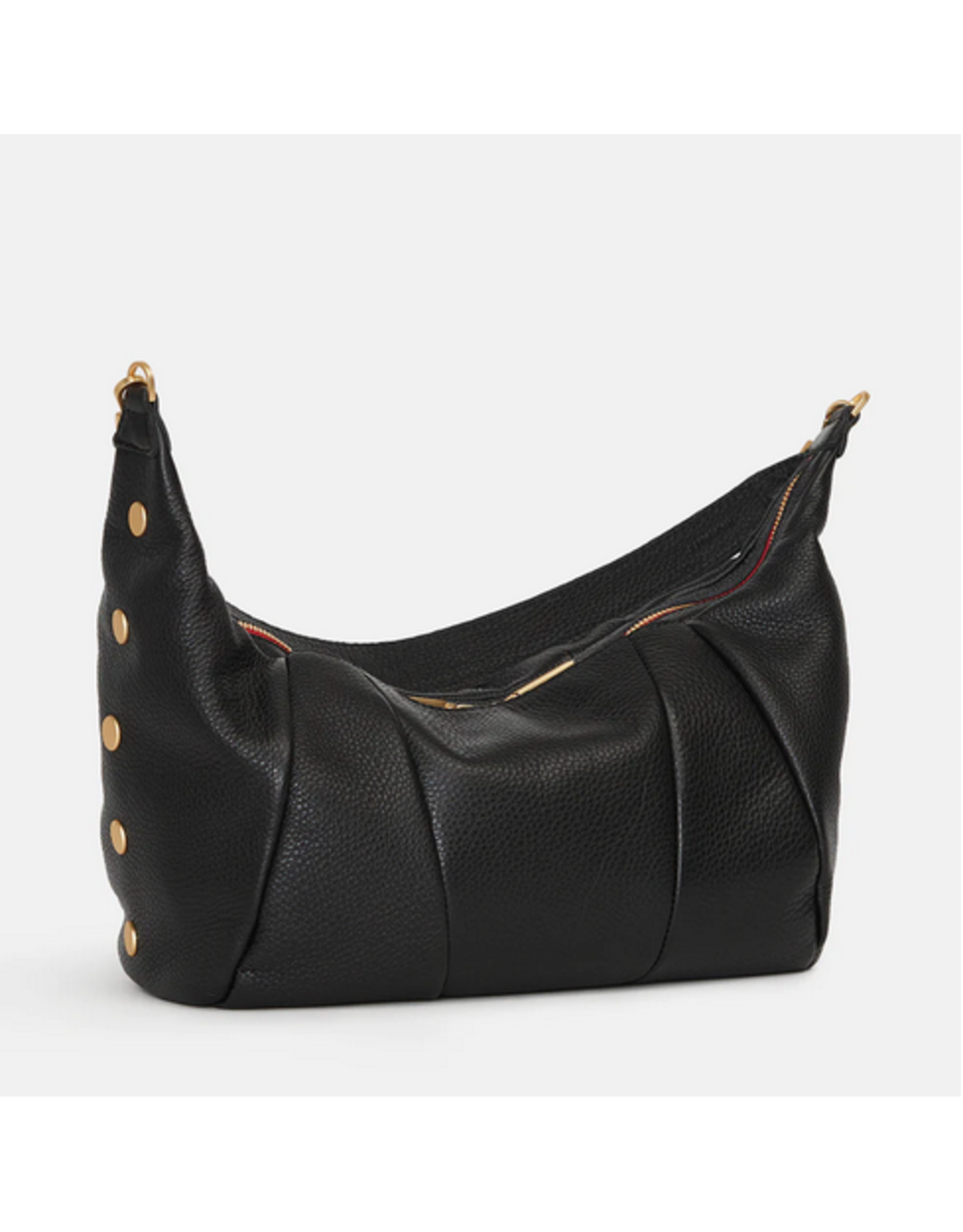 Hammitt Hammitt Morgan Black Brushed Gold Red Zipper 16454