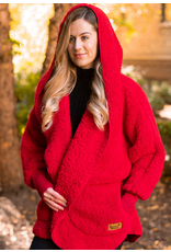 Nordic Beach Nordic Beach NB-CA Candy Apple Red Hooded Cozy Jacket