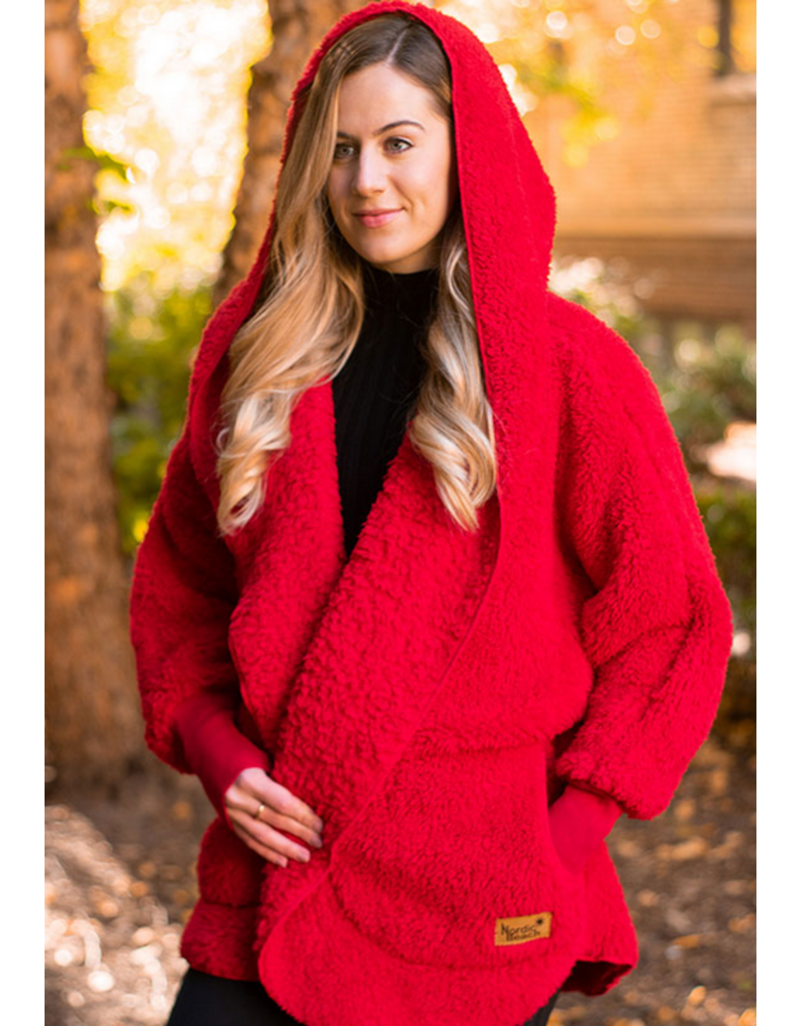 Nordic Beach Nordic Beach NB-CA Candy Apple Red Hooded Cozy Jacket