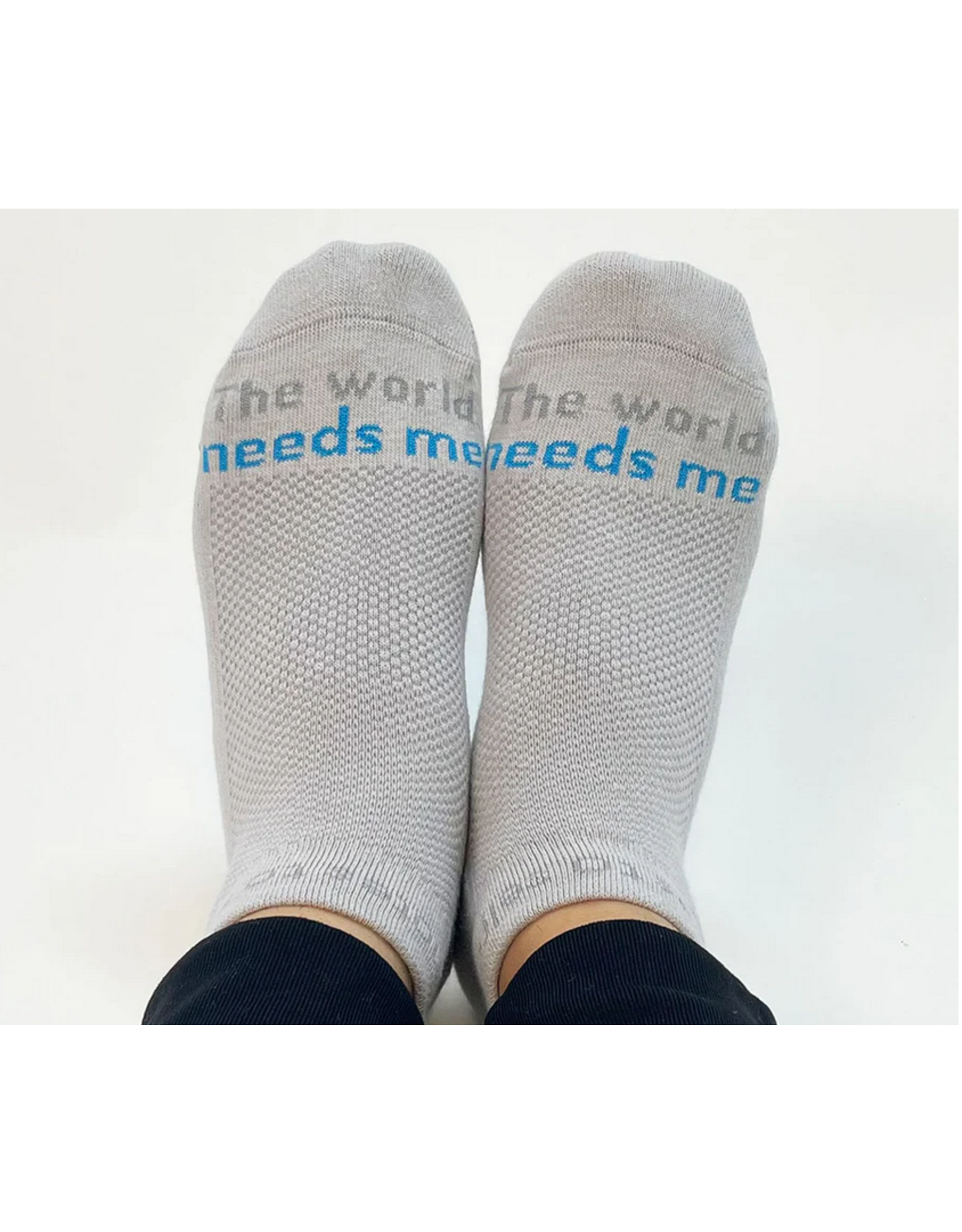 notes to self Notes to Self  'The world Needs Me' Low-Cut Socks
