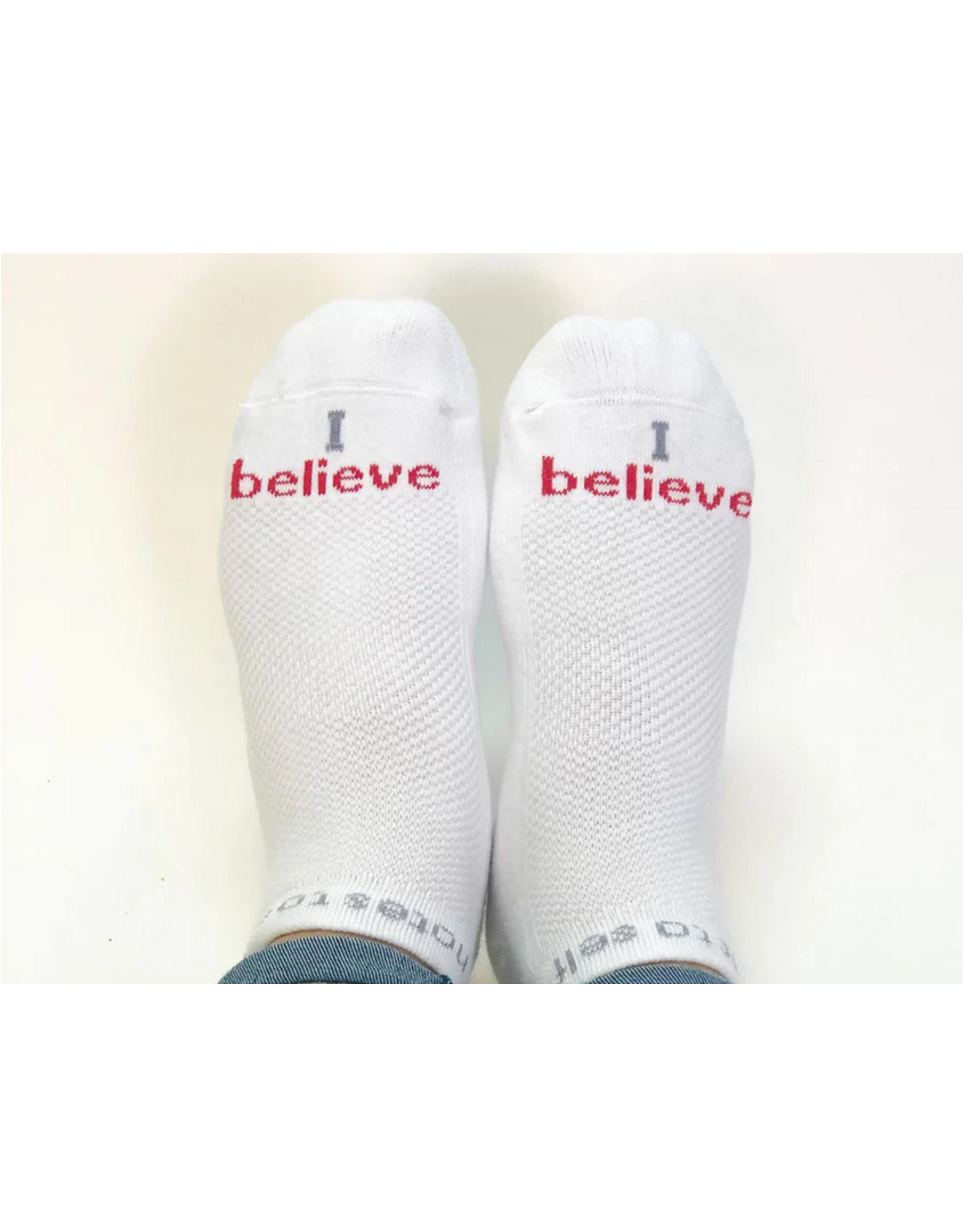 notes to self Notes to Self BELIEVE 'I believe' Low-Cut Socks