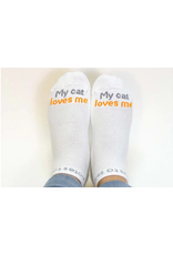 notes to self Notes to Self CAT 'My Cat Loves Me' Low-Cut Socks