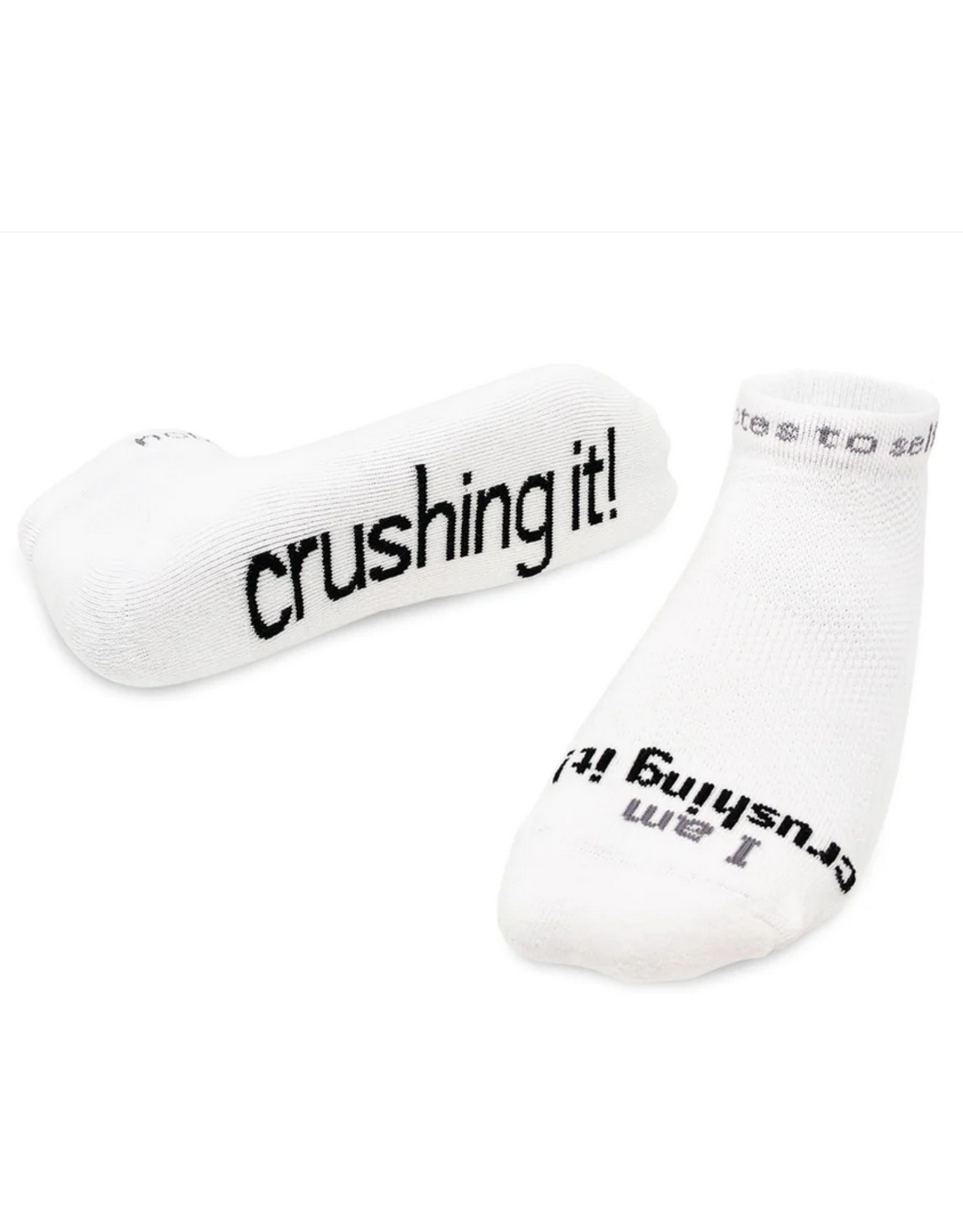 notes to self Notes to Self CRUSHING 'I am crushing it' Low-Cut Socks