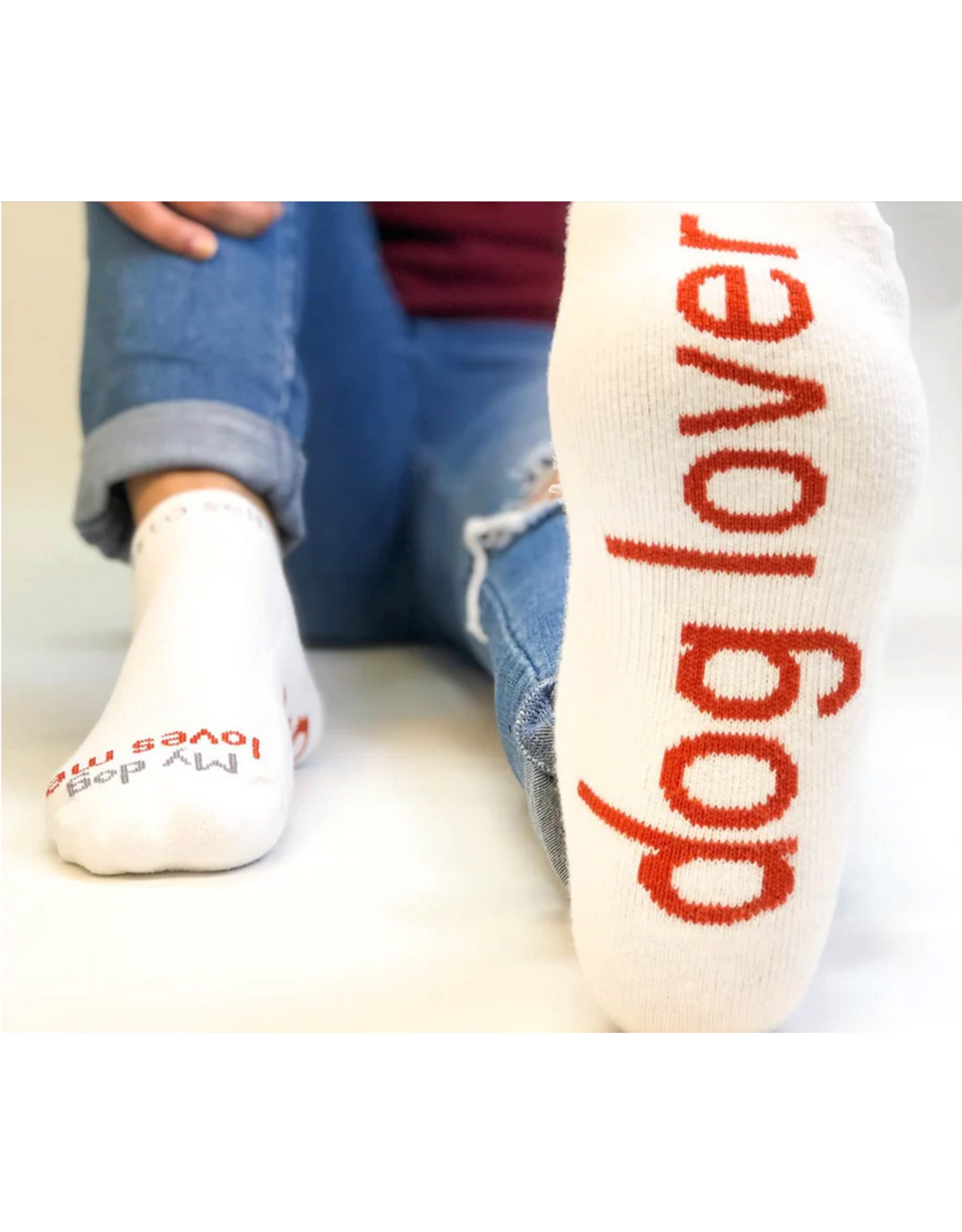 notes to self Notes to Self DOG 'My Dog Loves Me' Low-Cut Socks