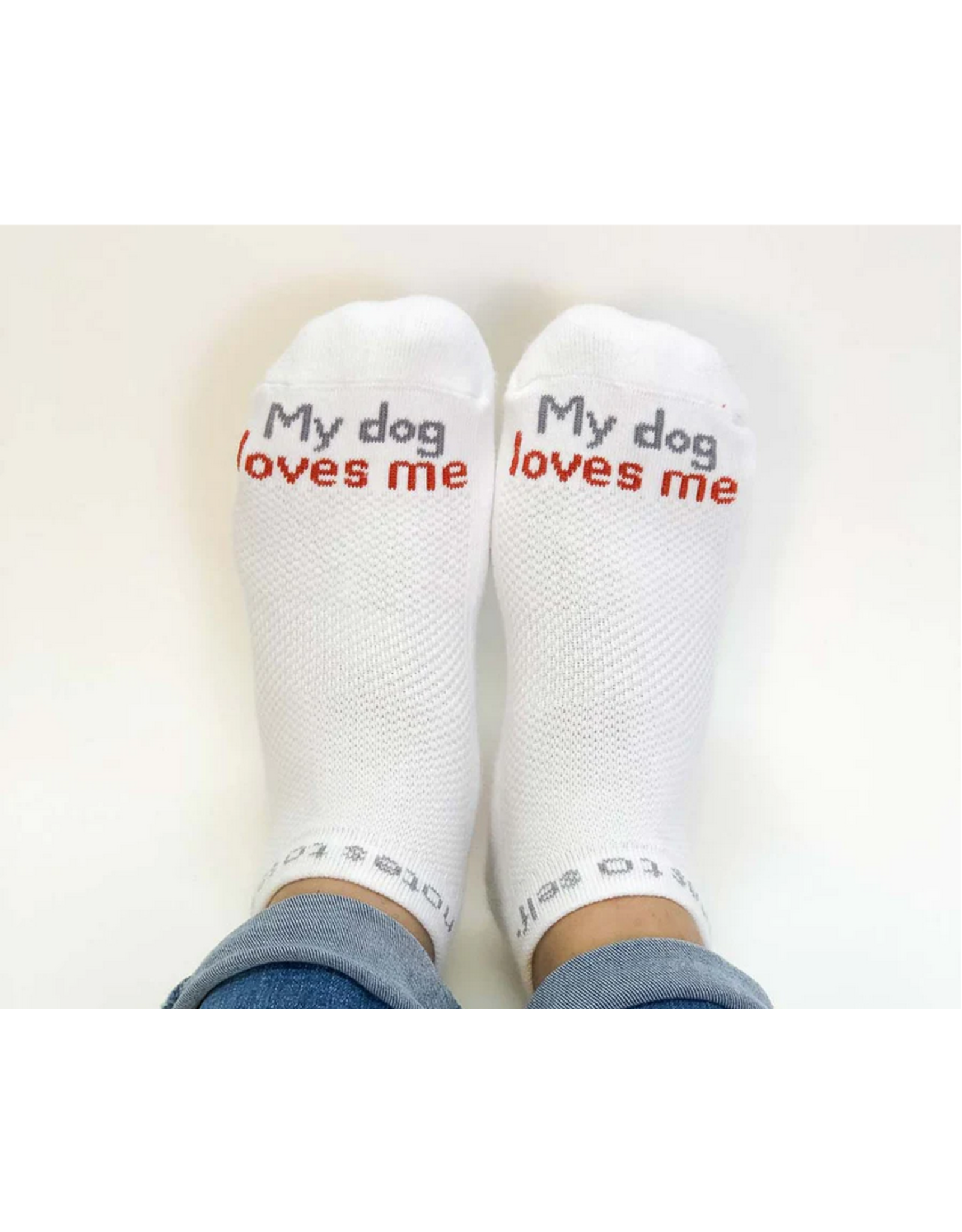 notes to self Notes to Self DOG 'My Dog Loves Me' Low-Cut Socks
