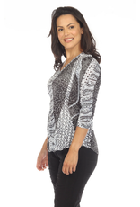 Carine Carine CA14754 V Neck African Abstract Shirt