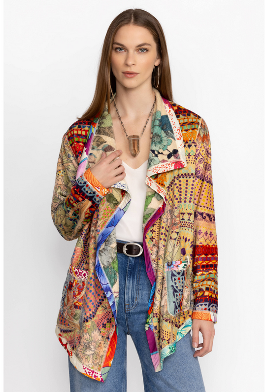 JWas B42624 1 Mosaic Sherpa Jacket Reversible The Mercantile at Springdale