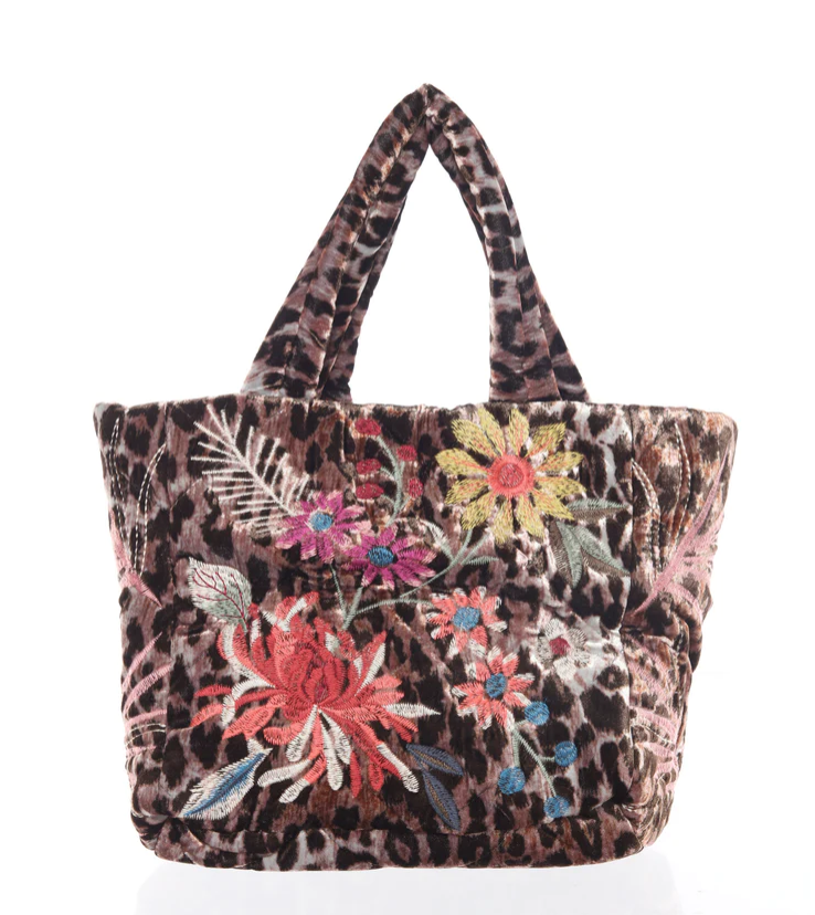 JWas J02722-9 Tiarei Velvet Quilted Tote - The Mercantile at