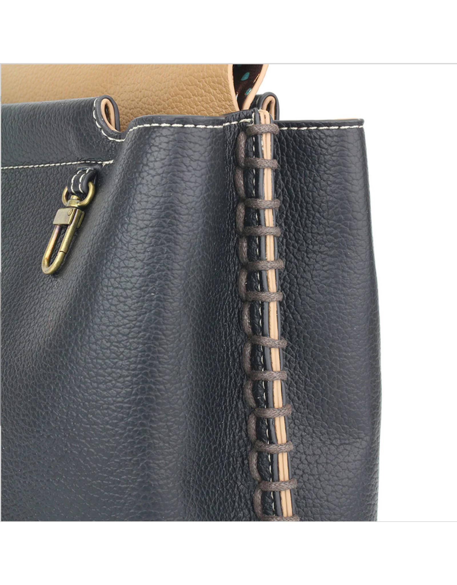 Chala Chala M848TU6 Charming Satchel Black with Turtle Key