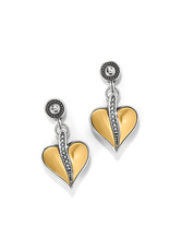 Brighton Brighton JA0019 Precious Heart Two Tone Post Drop Earrings