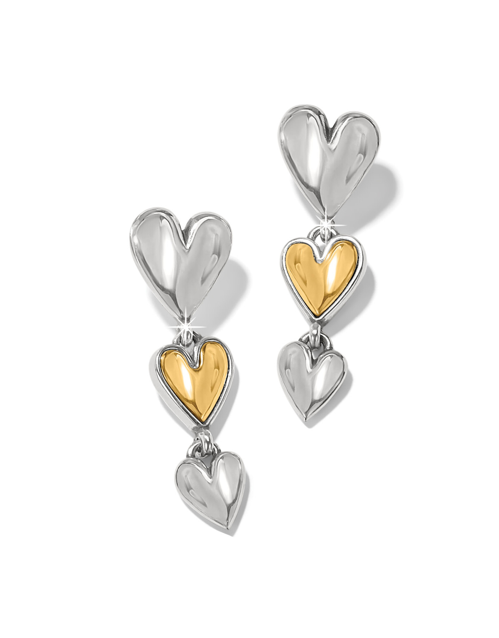 Brighton Brighton JA0020 Cascade Heart Trio Post Drop Earrings