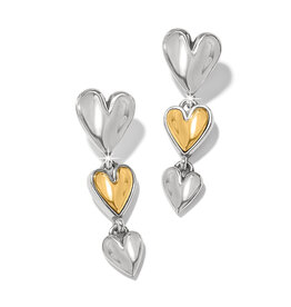 Brighton Brighton JA0020 Cascade Heart Trio Post Drop Earrings