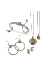 Brighton Brighton JA9924 Mosaic Two Tone French Wire Hoop Earrings Brighton Brighton JA9924 Mosaic Two Tone French Wire Hoop Earrings