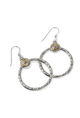 Brighton Brighton JA9924 Mosaic Two Tone French Wire Hoop Earrings Brighton Brighton JA9924 Mosaic Two Tone French Wire Hoop Earrings