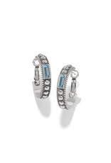 Brighton Brighton JA998B Pretty Tough Gem Hoop Earrings Aqua