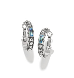 Brighton Brighton JA998B Pretty Tough Gem Hoop Earrings Aqua