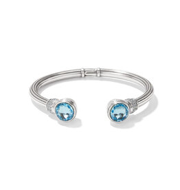 Brighton Brighton JF0222 Meridian Aurora Petite Hinged Bangle Aqua