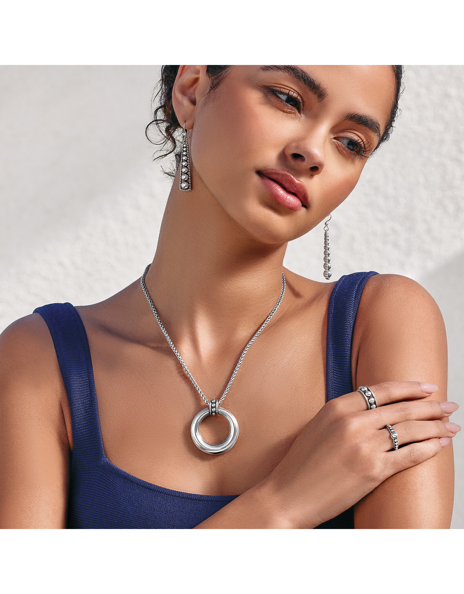 Brighton Brighton JM7547 Pretty Tough Stud Large Circle Necklace