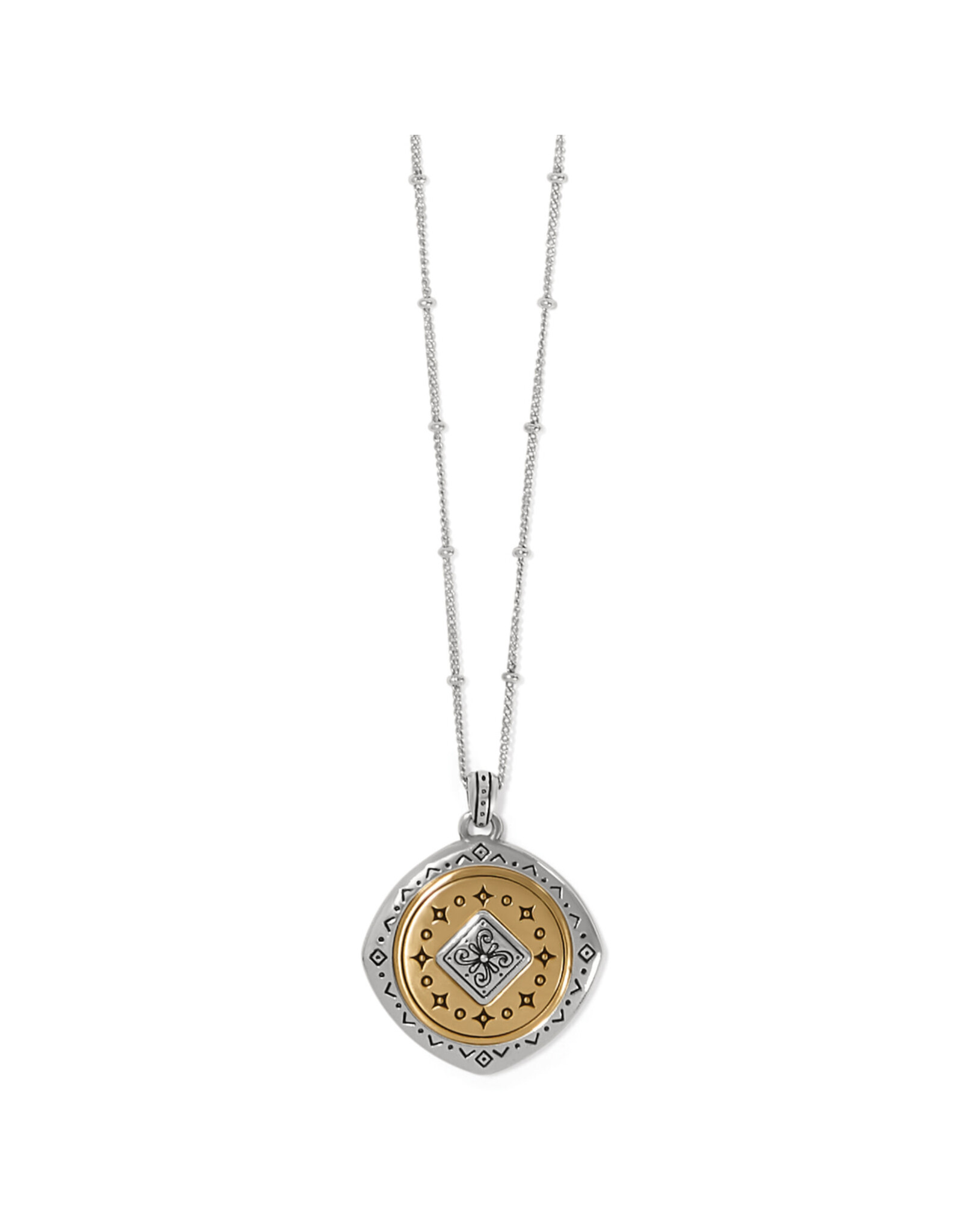 Brighton Brighton JM7485 Mosaic Two Tone Pendant Necklace