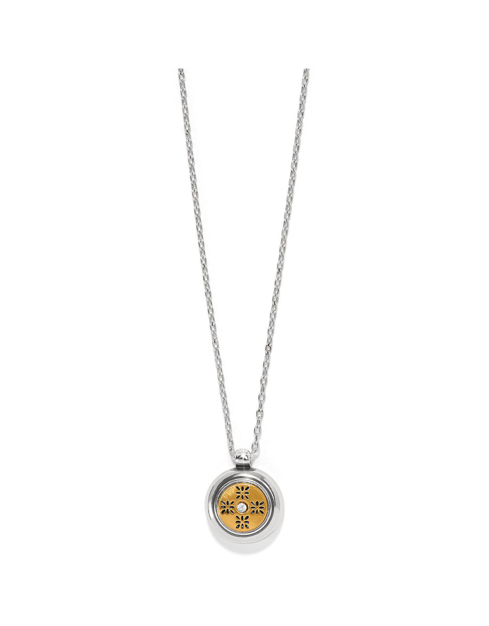 Brighton Brighton JM7613 Mosaic Round Two Tone Mini Necklace