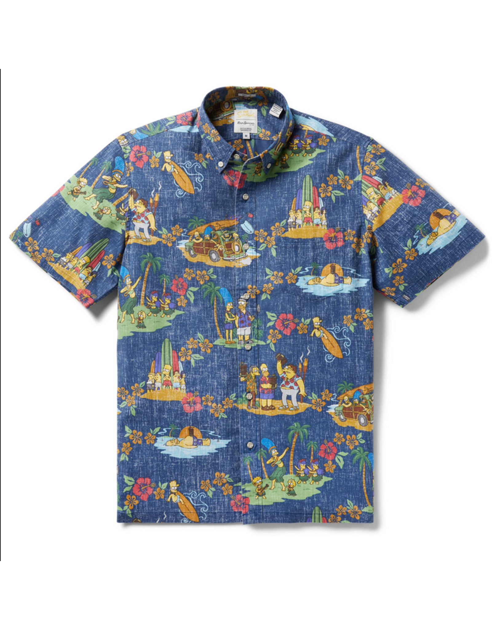 Reyn Spooner Reyn M630412524 The Simpsons Hawaiian Vacation Classic  Button Front