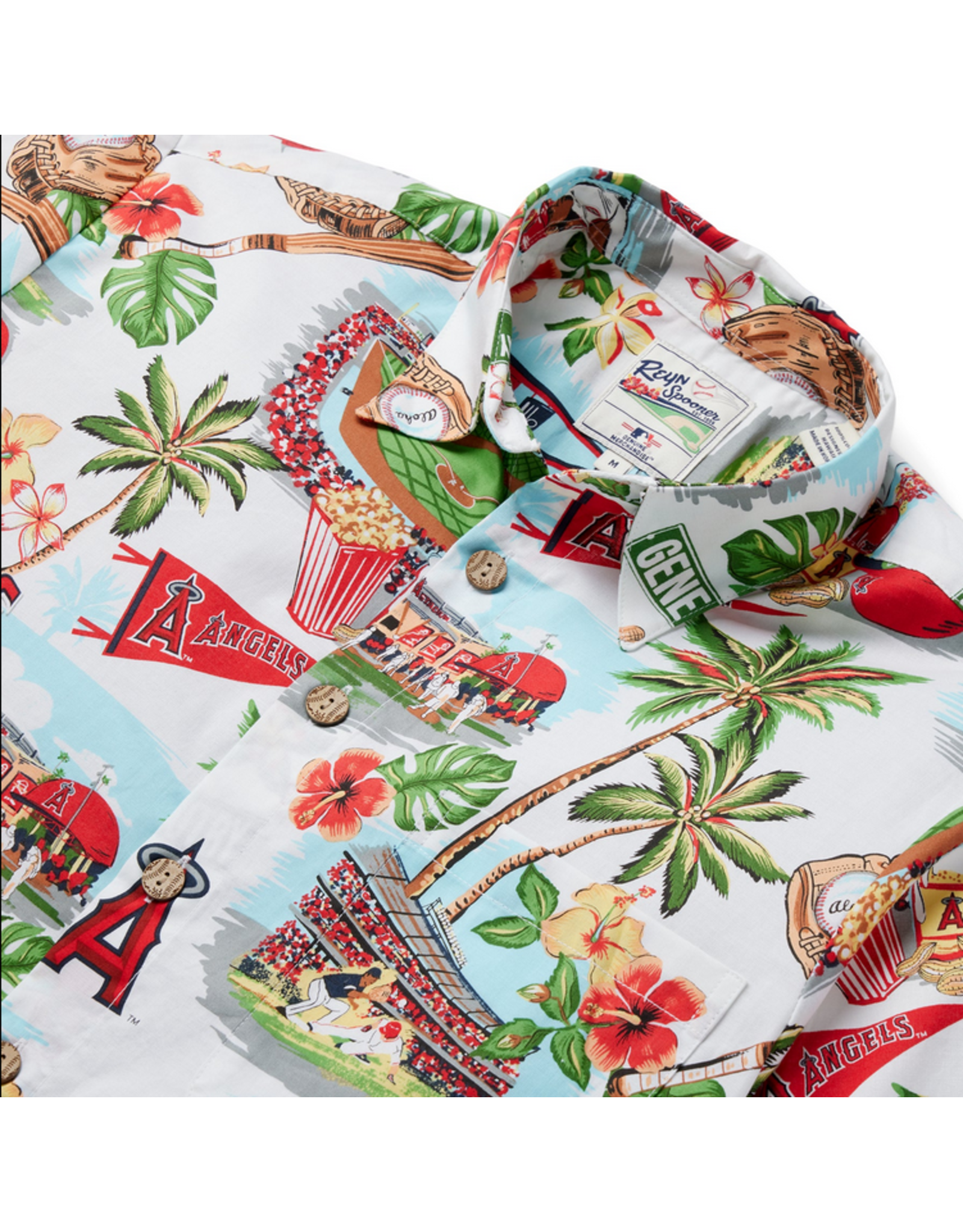 Reyn Spooner Reyn B587212123 LA Angels MLB 23 Scenic Button Front Shirt