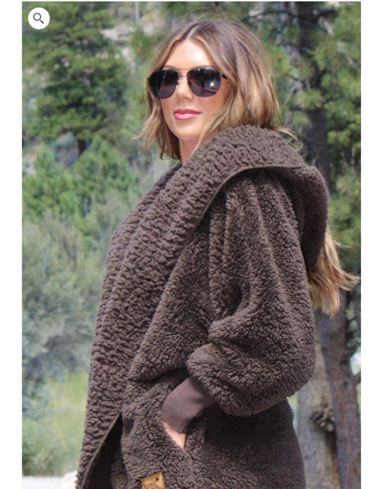 Nordic Beach Nordic Beach NB-DKG Cozy Hooded Wrap One Size  Dark Koala Grey