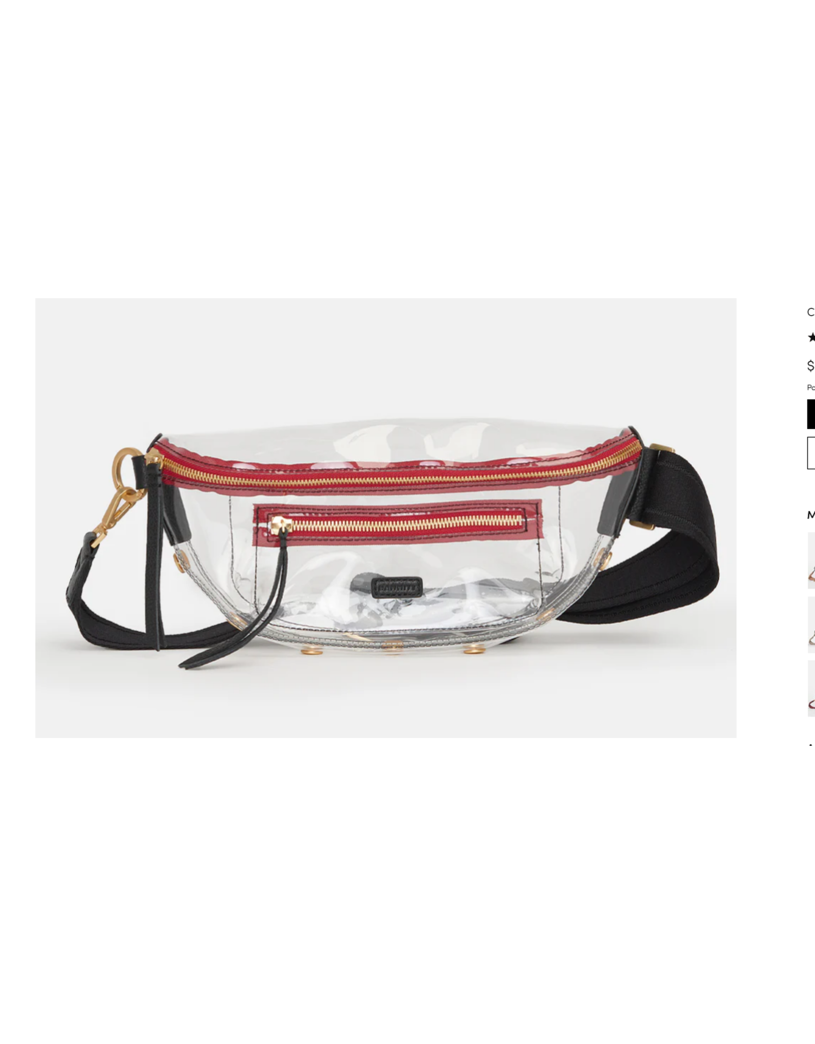 Hammitt Hammitt  Charles Crossbody Clear Gold Red Zipper 17348