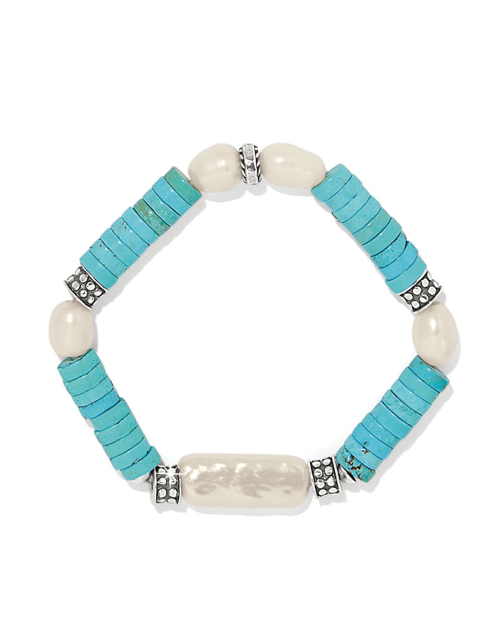 Brighton Brighton JF0201 Pebble Pearl Coast Stretch Bracelet