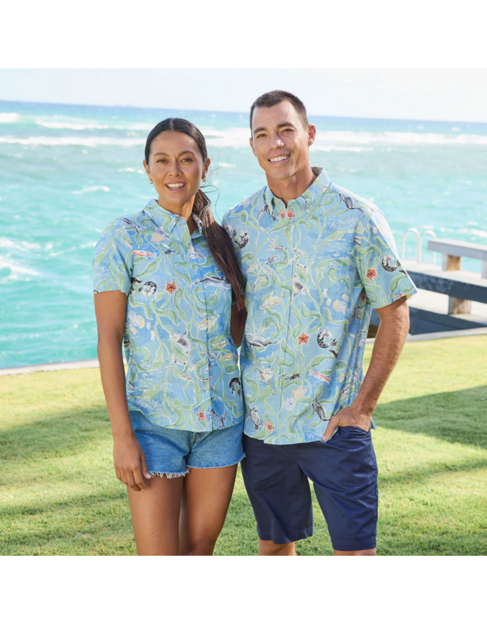 Reyn Spooner Reyn M635312524 Monterey Bay Faded Denim Button Front