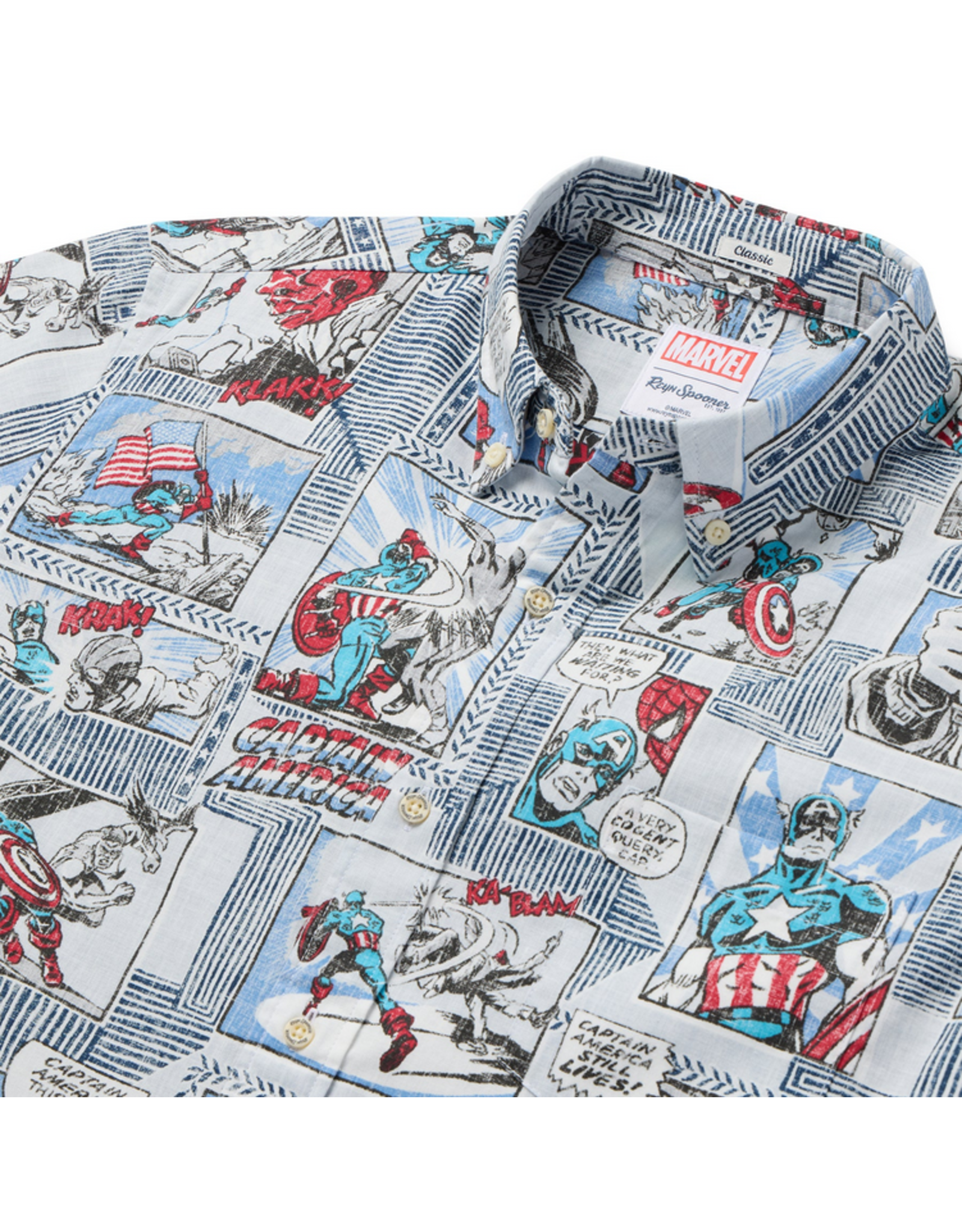 Reyn Spooner Reyn M618612524 Button Front Captain America