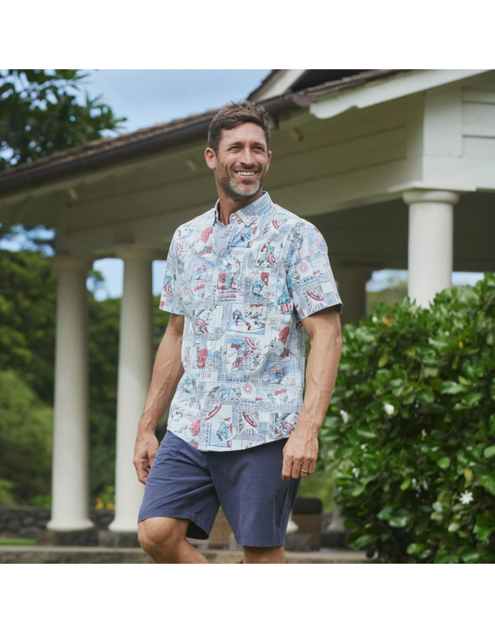 Reyn Spooner Reyn M618612524 Button Front Captain America