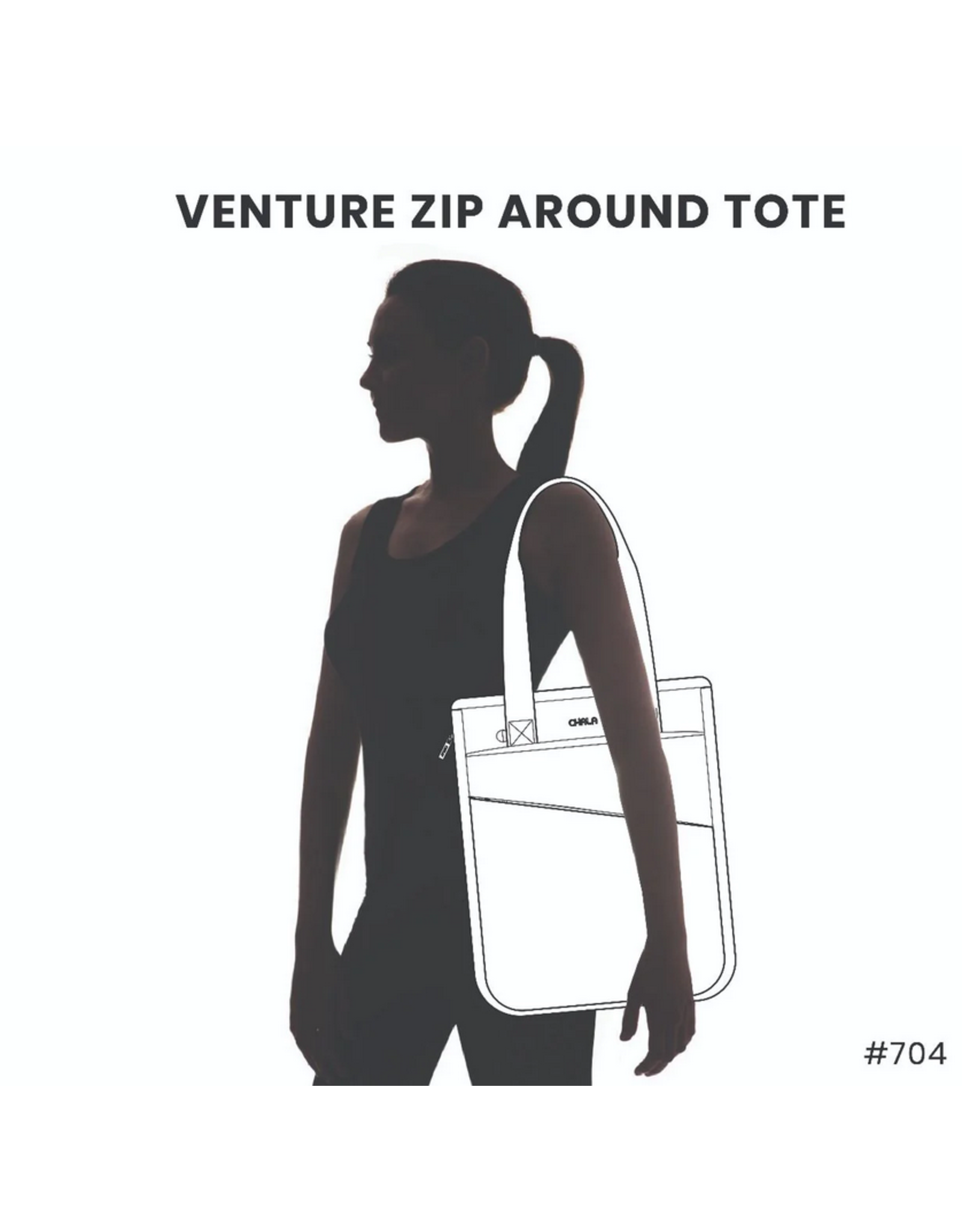 Chala Chala 704TU7 Venture Zip Around Tote Turtle