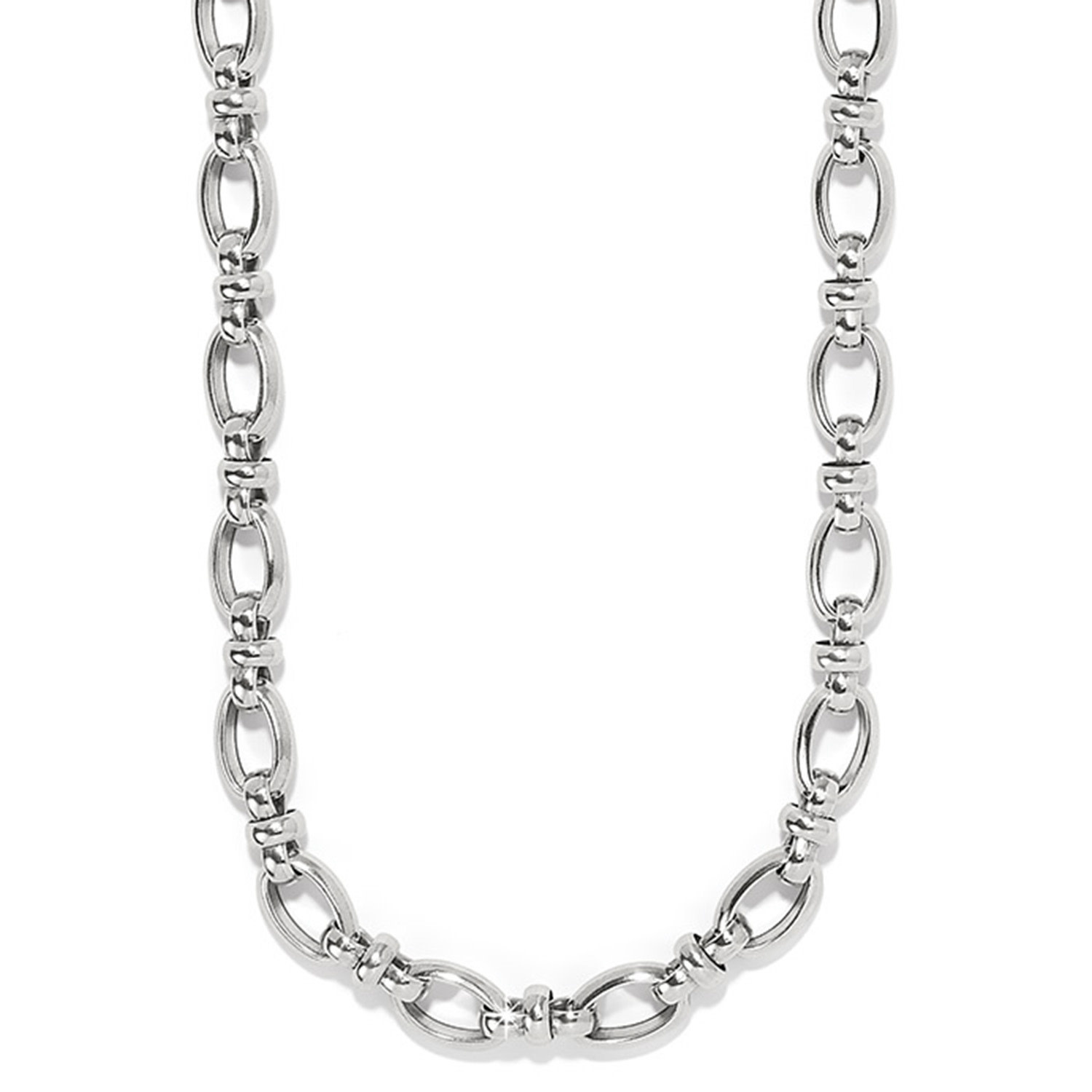 【PORTERNA】Bater silver necklace Solid Sterling Silver CZ Tennis Necklace - 20