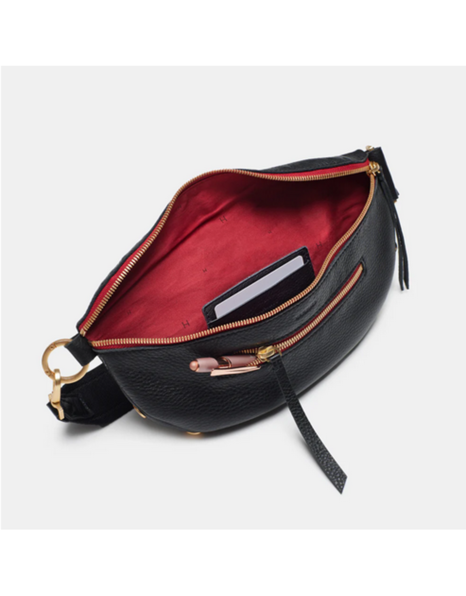 Hammitt Hammitt Charles Medium Black Gold Red Zip