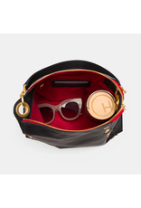Hammitt Hammitt Bryant Lrg Large Black Gold Red Zip Handbag