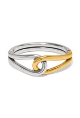 Brighton Brighton JF0256 Interlok Curve Two Tone Hinged Bangle