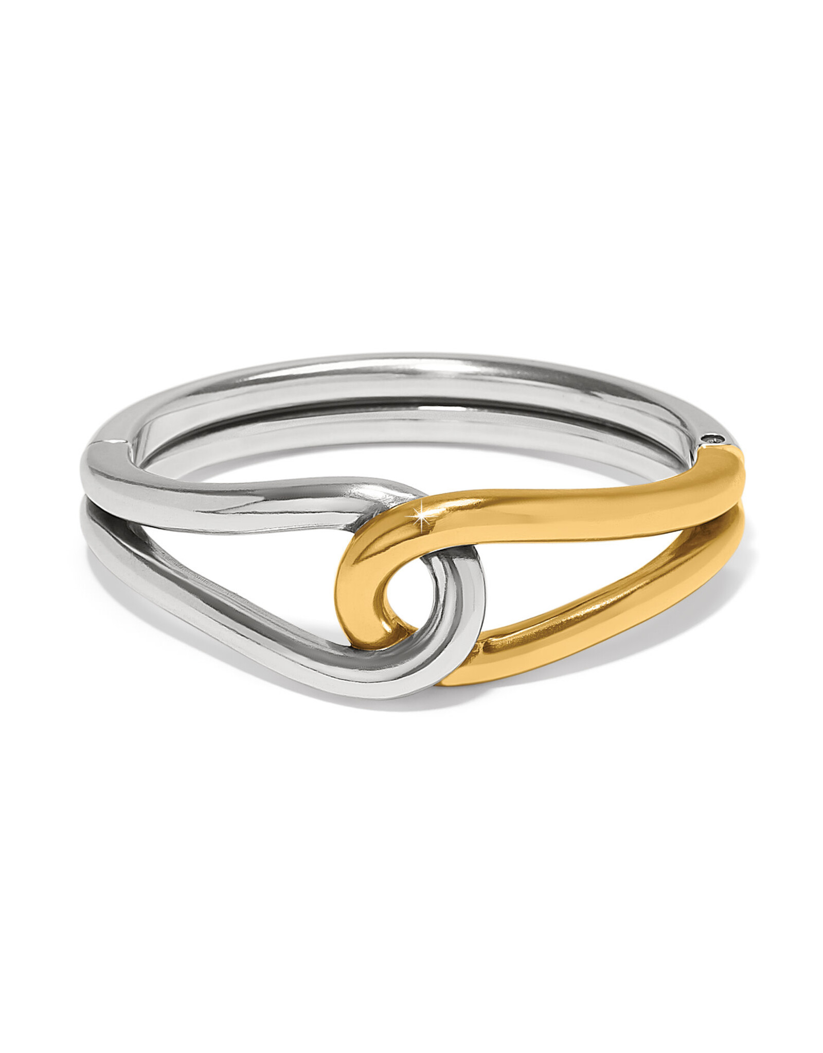 Brighton Brighton JF0256 Interlok Curve Two Tone Hinged Bangle