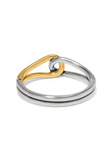 Brighton Brighton JF0256 Interlok Curve Two Tone Hinged Bangle