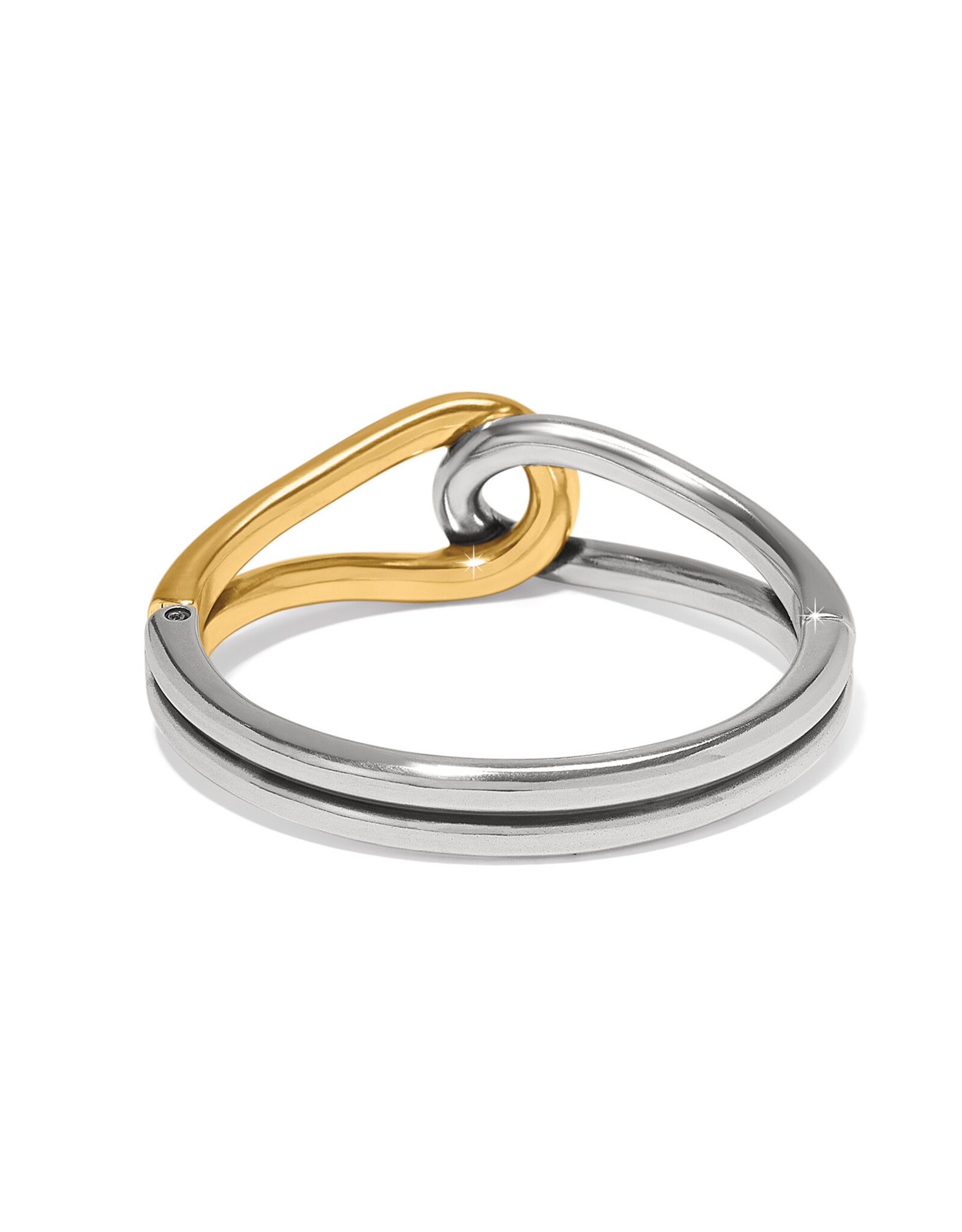 Brighton Brighton JF0256 Interlok Curve Two Tone Hinged Bangle