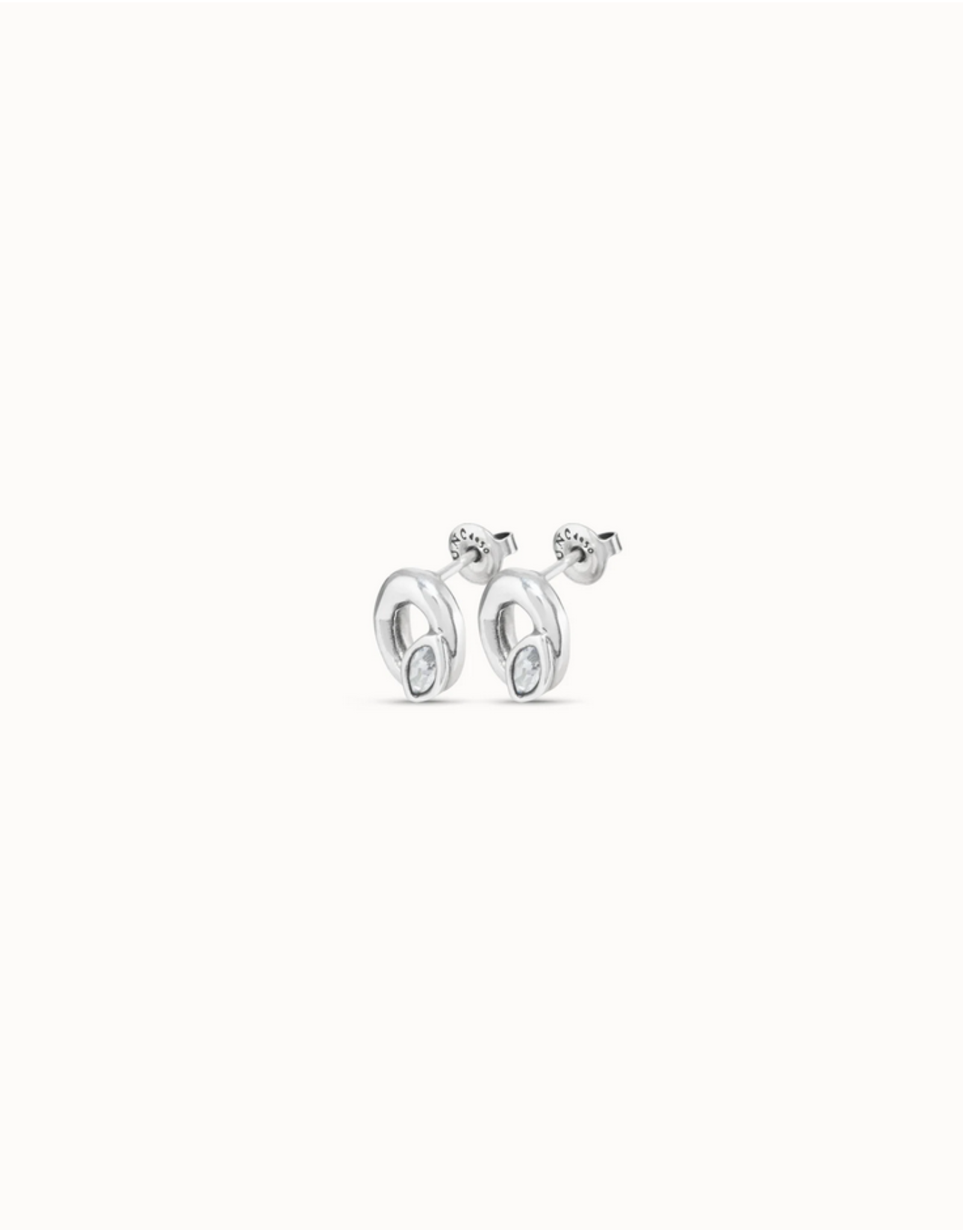 Uno de 50 Uno PEN0899AZUMTL0U Details Diamond Eye Post Earrings