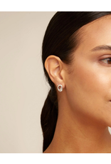 Uno de 50 Uno PEN0899AZUMTL0U Details Diamond Eye Post Earrings