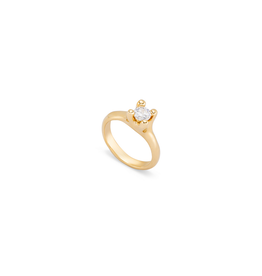 Uno de 50 Uno de 50 ANI0804BLNORO Cosmos Gold Diamond Solitaire Ring